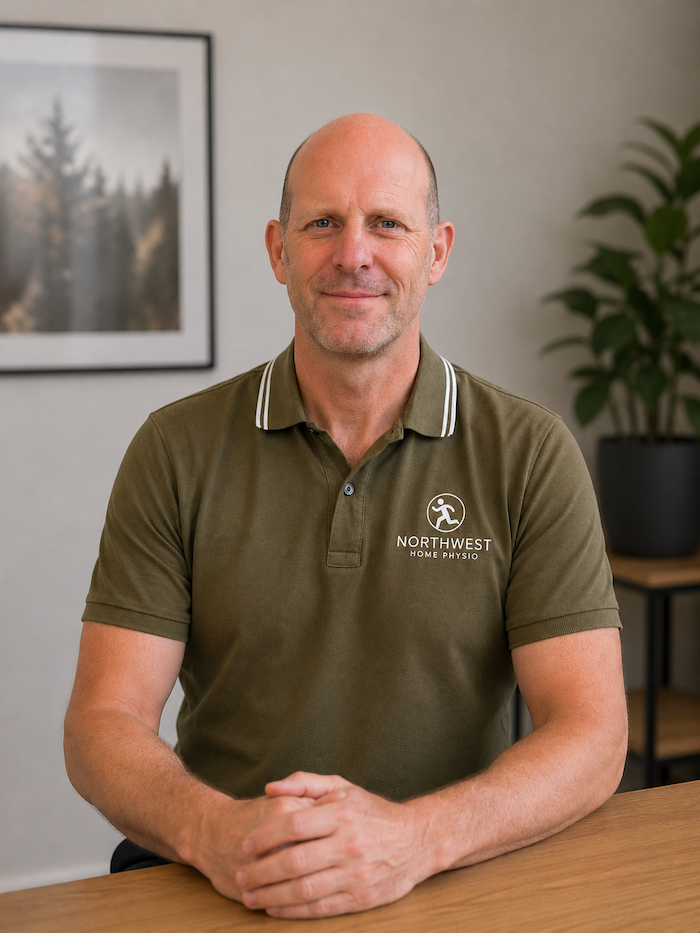 Physiotherapist Kevan Heyes smiling
